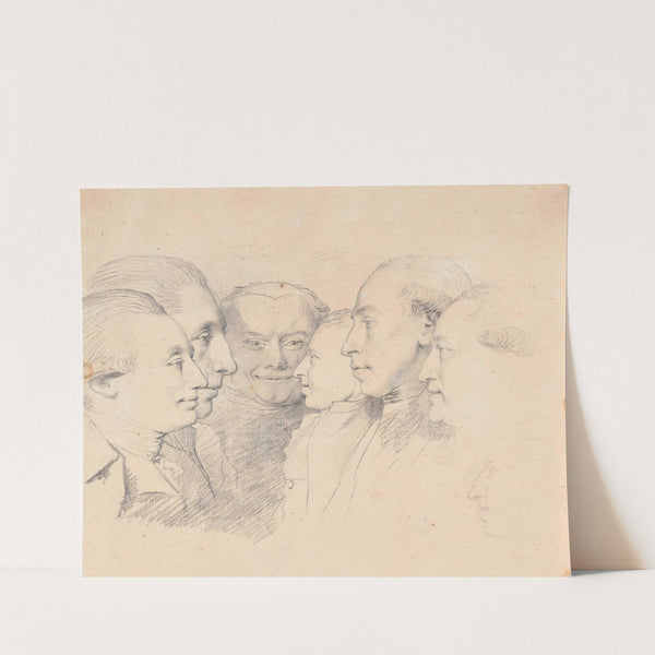 Seks portræthoveder (1783 – 1786) by Jens Juel