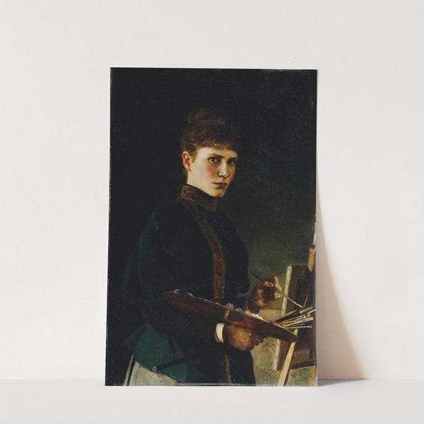 Selbstbildnis an der Staffelei by Maria Wunsch