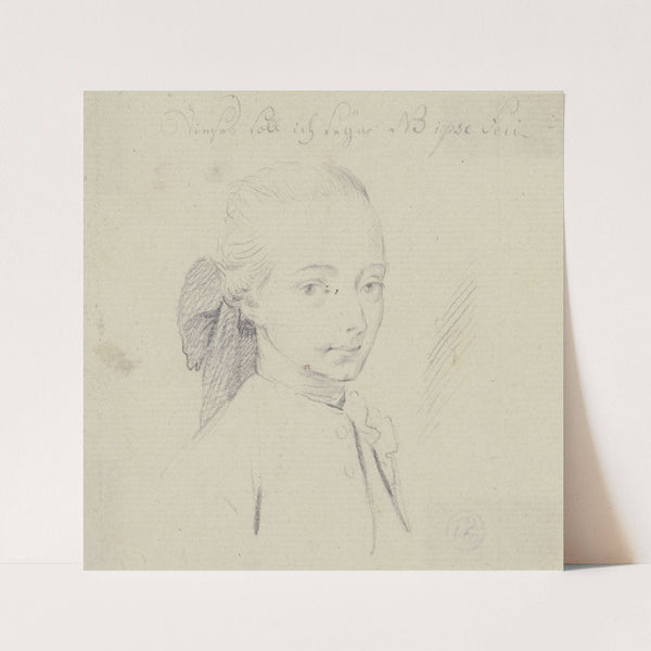 Selbstbildnis; Brustbild im dreiviertel Profil nach rechts by Gottlieb Welté