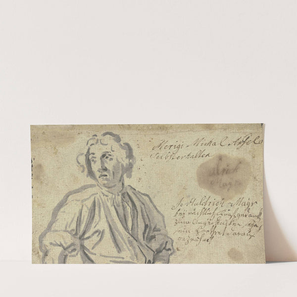 Selbstbildnis des Künstlers, oder Porträt Caravaggios (ca. 1650 – 1652) by Johann Ulrich Mayr