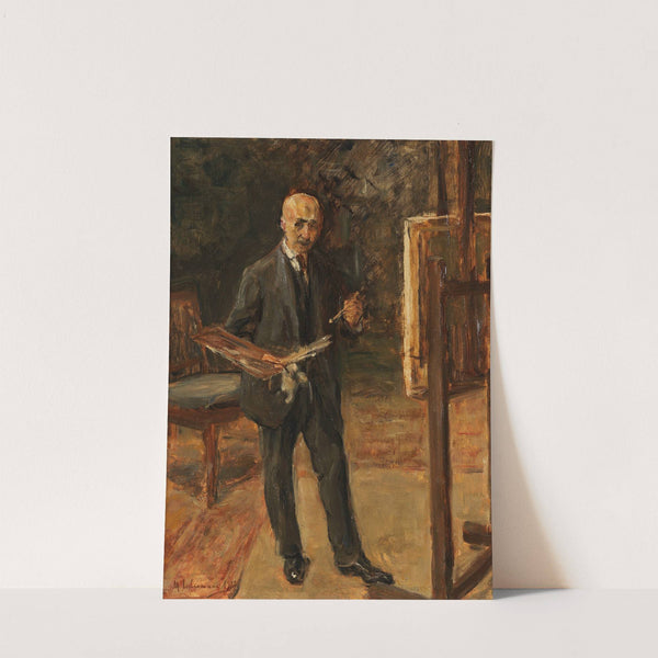 Selbstbildnis im Anzug vor der Staffelei, Ganzfigur (1923) by Max Liebermann