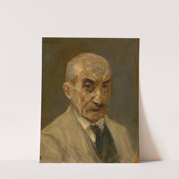 Selbstbildnis im Malkittel, Büste nach rechts (1919) by Max Liebermann