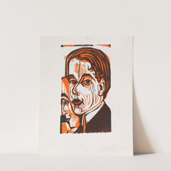 Selbstbildnis mit Frauenprofil (1926) by Ernst Ludwig Kirchner