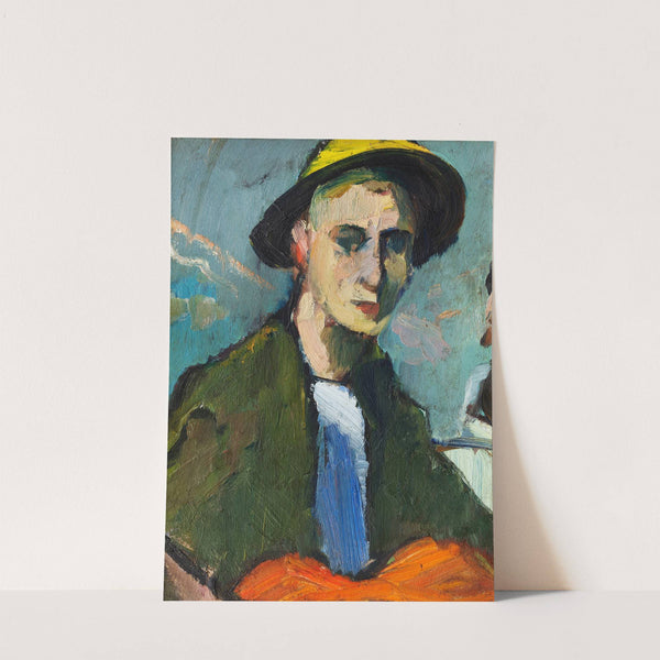 Selbstbildnis mit gelbem Hut (1911) by Hermann Stenner