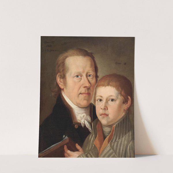 Selbstbildnis mit Sohn by Johann Lederwasch