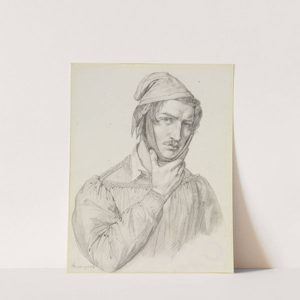 Selbstbildnis mit verbundenen Backen by Friedrich Mosbrugger