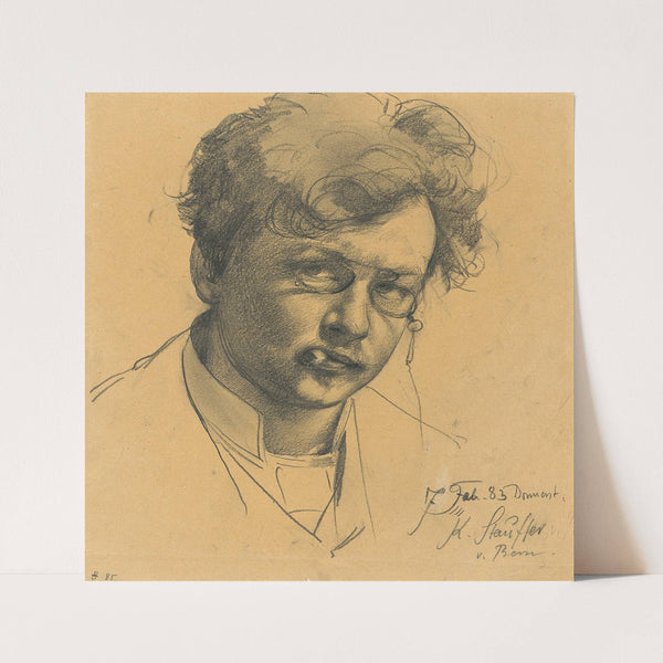 Selbstbildnis mit Zigarette (1883) by Karl Stauffer-Bern