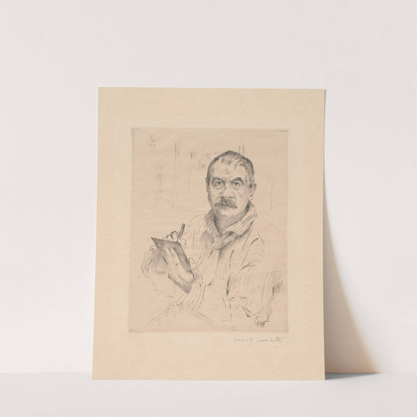 Selbstbildnis, radierend (1909) by Lovis Corinth