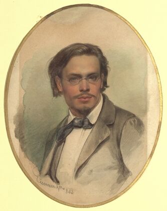 Selbstporträt August Eisenmenger (1853)