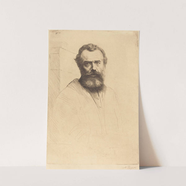 Self-Portrait, 3rd plate (1880) by Alphonse Legros