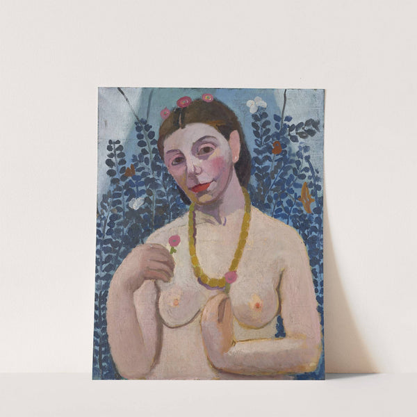 Self-Portrait as a Half-Length Nude with Amber Necklace II by Paula Modersohn-Becker