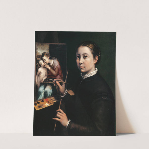 Self-portrait at the easel by Sofonisba Anguissola
