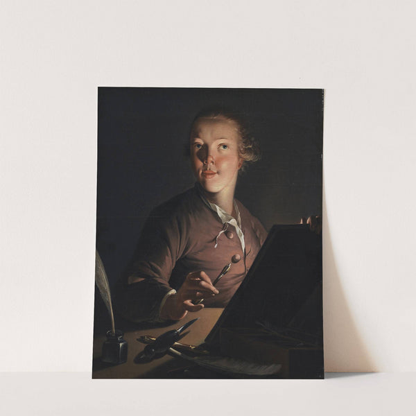 Self-portrait by Candlelight by Jens Juel