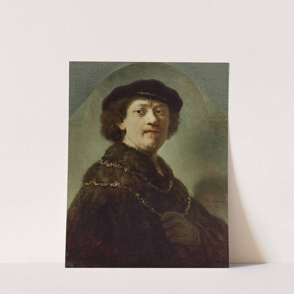 Self-Portrait in a Black Cap (1637) by Rembrandt van Rijn