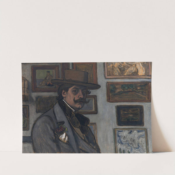 Self-Portrait in a brown hat by József Rippl-Rónai