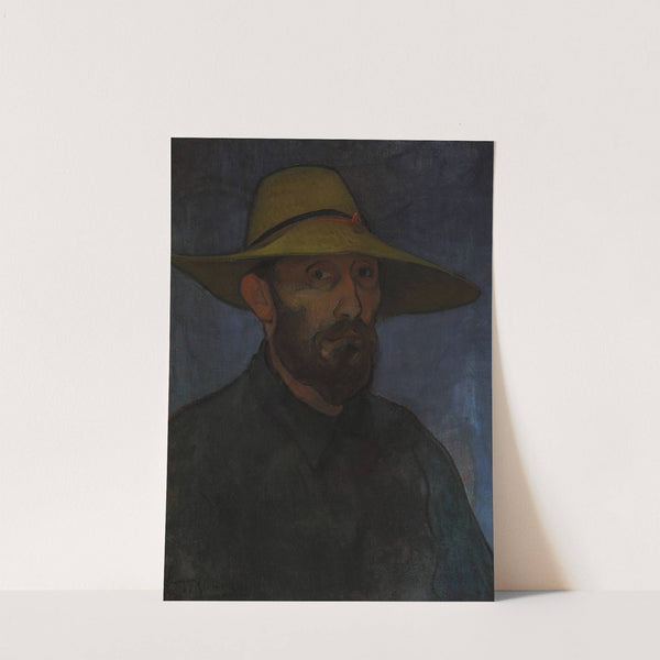 Self-portrait in a straw hat (circa 1894) by Władysław Ślewiński