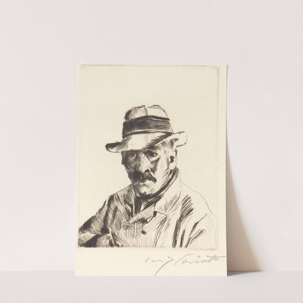 Self-Portrait in a Straw Hat (Selbstbildnis im Strohhut) (1913) by Lovis Corinth