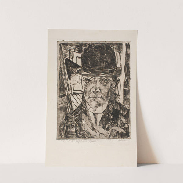 Self-Portrait in Bowler Hat (1921) by Max Beckmann