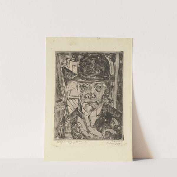 Self-Portrait in Bowler Hat (1921) by Max Beckmann