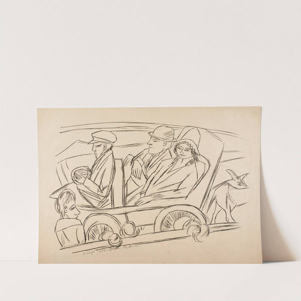 Self-Portrait in Car (1923) by Max Beckmann