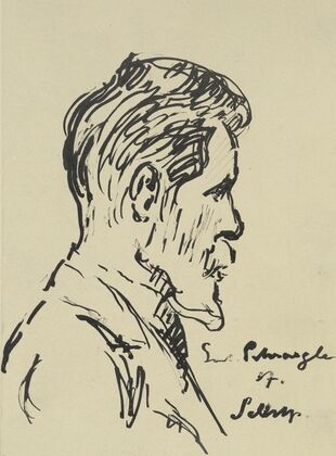 Self-portrait in profile