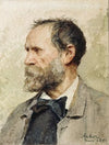 Self-portrait in profile, left (1891)