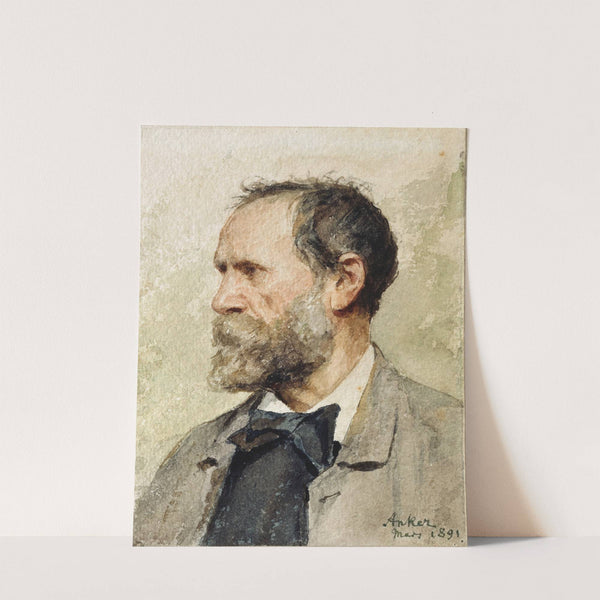 Self-portrait in profile, left (1891) by Albert Anker