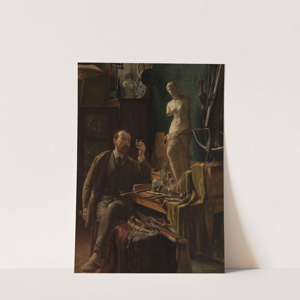 Self Portrait in Studio by Louis Van Engelen