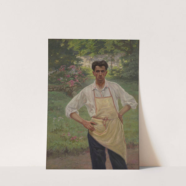 Self-portrait in the garden (1924) by Józef Rapacki