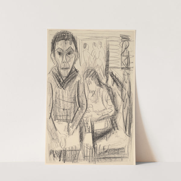 Self-Portrait in the Studio (1923) by Ernst Ludwig Kirchner