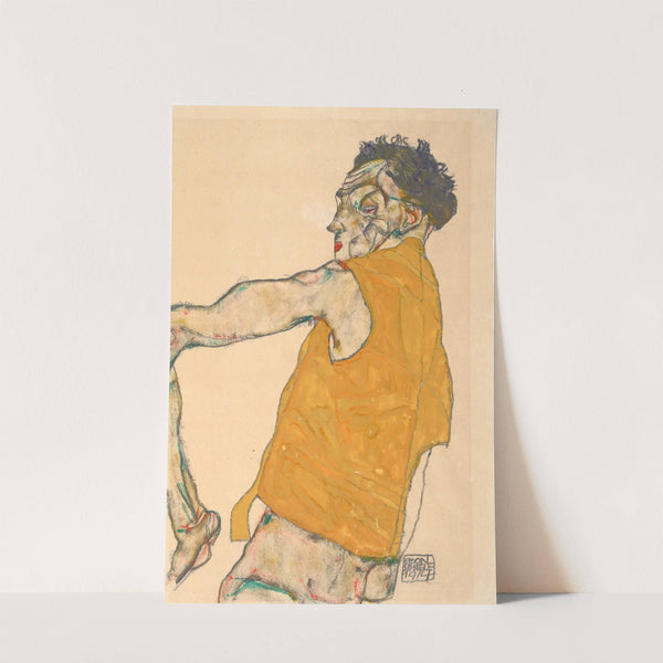 Self-Portrait In Yellow Vest, 1914 by Egon Schiele
