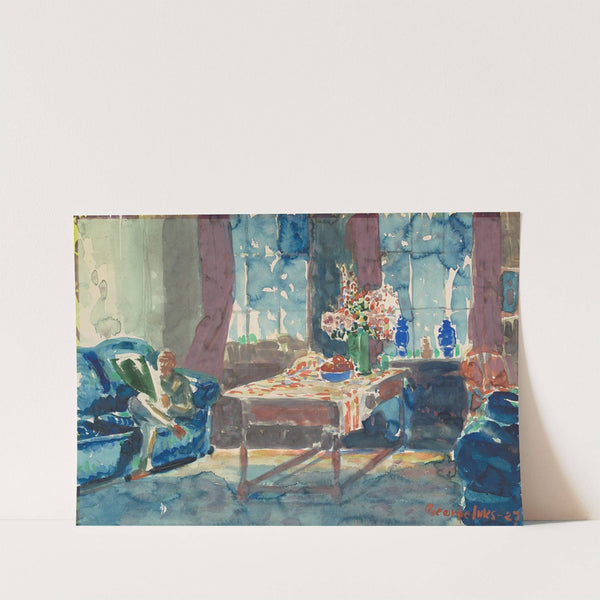 Self-Portrait - Interior Of My New York Apartment by George Luks