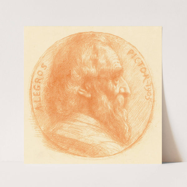 Self-Portrait, Medallion, No.2, 11th plate by Alphonse Legros