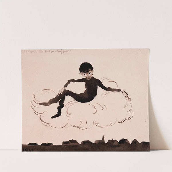 Self Portrait on a Cloud by Ivar Arosenius