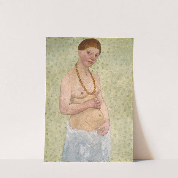 Self-portrait on the 6th wedding anniversary by Paula Modersohn-Becker