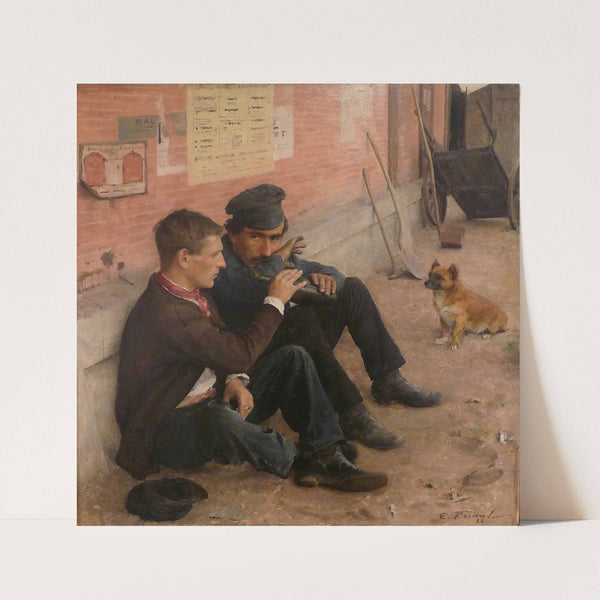 Self-Portrait Reading In The Studio, Also Known As The Student by Émile Friant