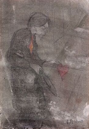 Self Portrait with a Heart in His Hand