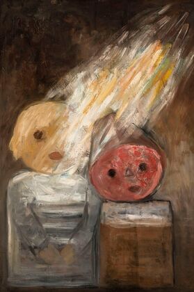 Self-portrait with a palette