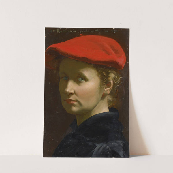 Self-Portrait with a Red Cap (1894) by Ottilie Wilhelmine Roederstein