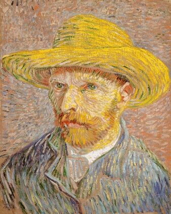 Self-Portrait with a Straw Hat