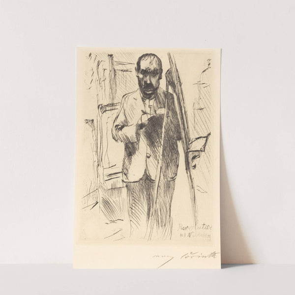 Self-Portrait with Easel (1918) by Lovis Corinth