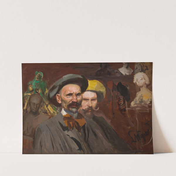 Self-Portrait with Konstanty Laszczka by Leon Wyczółkowski
