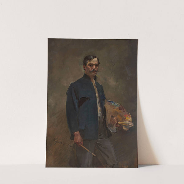 Self-portrait with palette (1893) by Wojciech Kossak