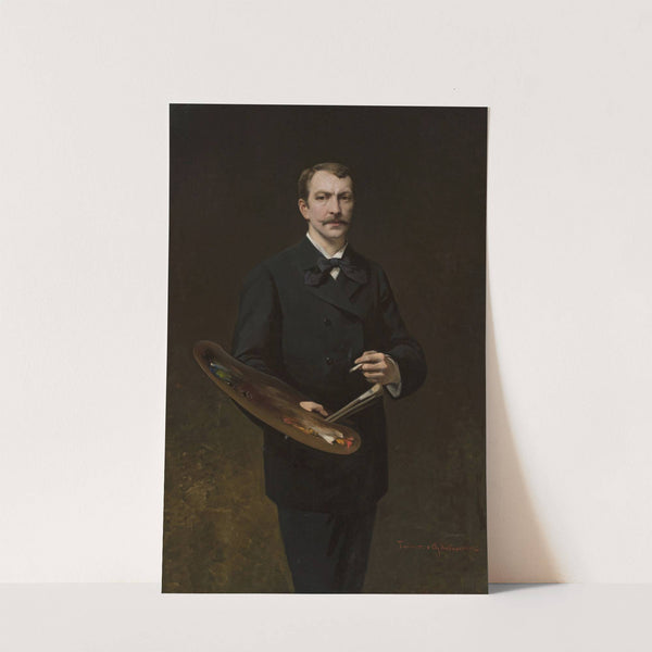 Self-portrait with palette by Tadeusz Ajdukiewicz