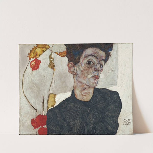 Self-Portrait With Physalis (1912) by Egon Schiele