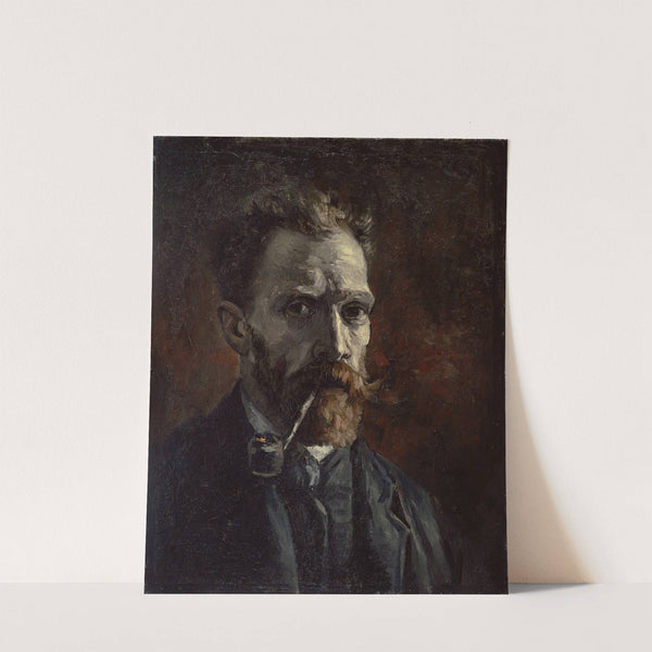 Self-portrait with pipe (1886) by Vincent van Gogh