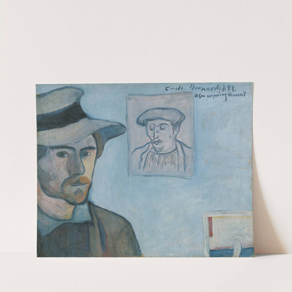 Self-portrait with portrait of Gauguin by Emile Bernard