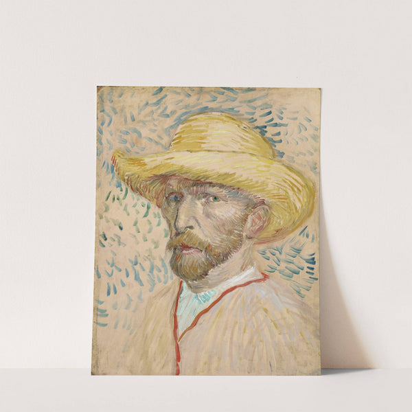 Self-portrait with straw hat (1887) by Vincent van Gogh