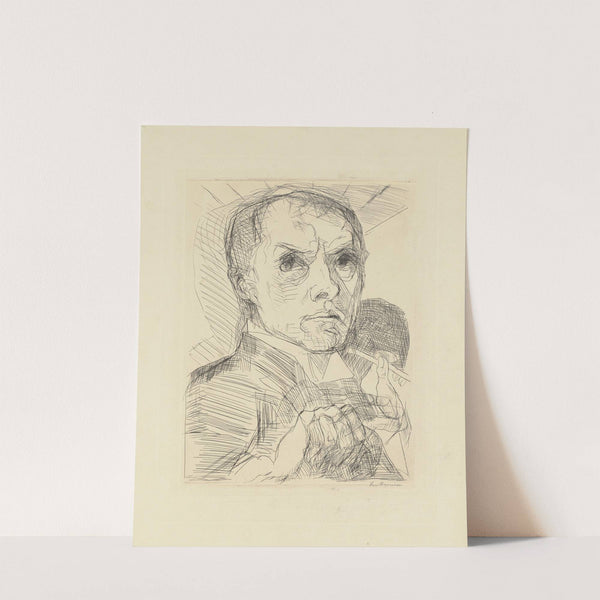 Self-Portrait with Stylus (ca. 1916) by Max Beckmann