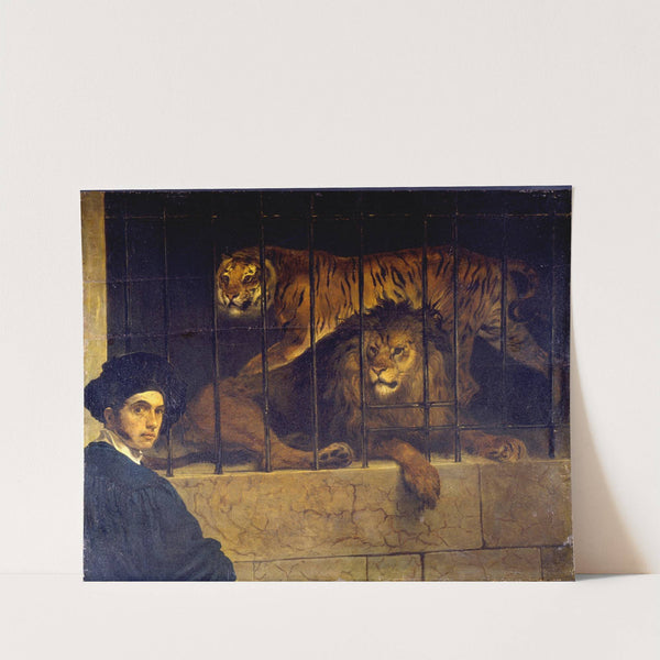 Self-portrait with Tiger and Lion (ca 1830) by Francesco Hayez